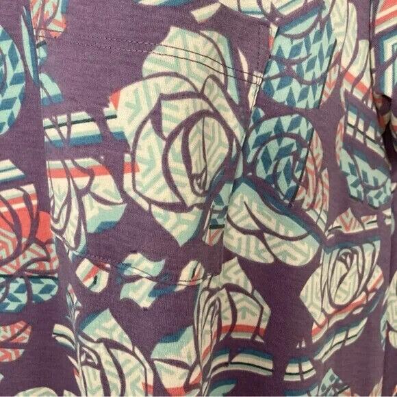 LuLaRoe Carly Swing Dress Women Size 2XL | Purple | Floral Rose 2X XXL 22 24 - Picture 6 of 9